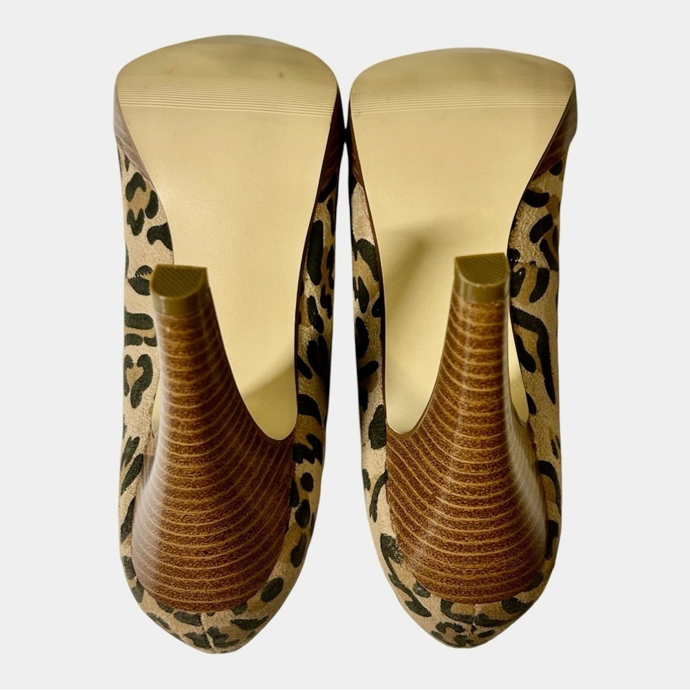 Curfew Leopard Print Peep Toe Heels. Size 8 - Picture 5 of 8